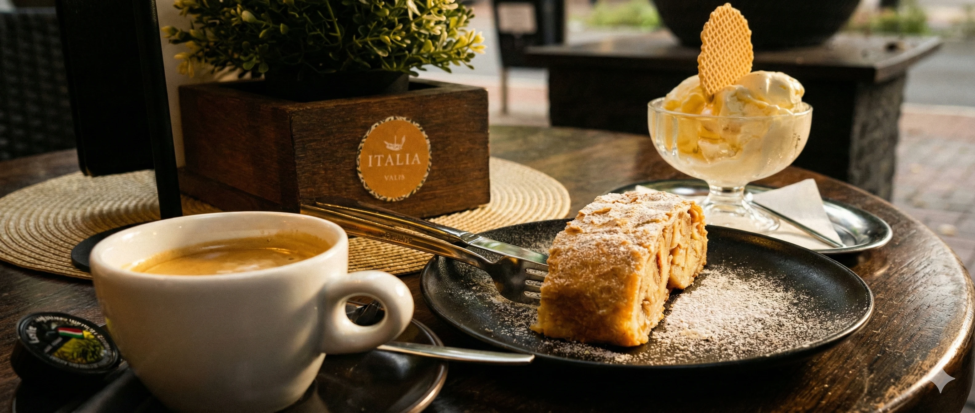 Koffie met Apfelstrudel